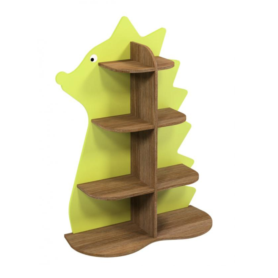 Відкритий дитячий стелаж "Їжак", з 6-ма полицями, матеріал корпусу - ЛДСП, для розміщення в дитячих садочках та молодших школах, АЛМАНТ, 1000х400х1350 мм.